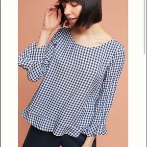 NWOT Anthropologie Graham & Spencer Gingham Top